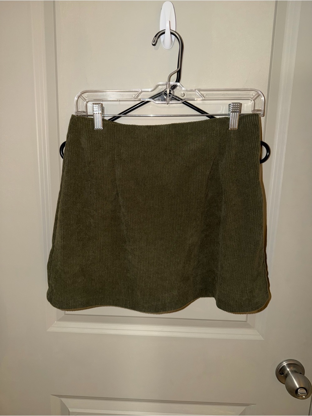 Halara Olive Green Corduroy Mini Skirt